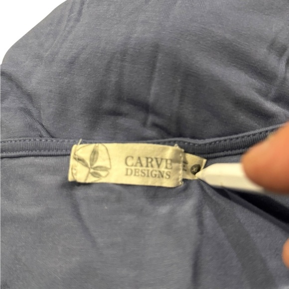 EUC Elegant Blue Gray Sleeveless Top Carve Designs XL super comfy Luisa Top - Picture 3 of 5